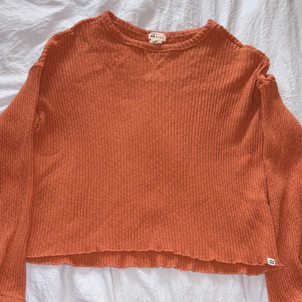 Billabong Rust Ribbed Knit Top